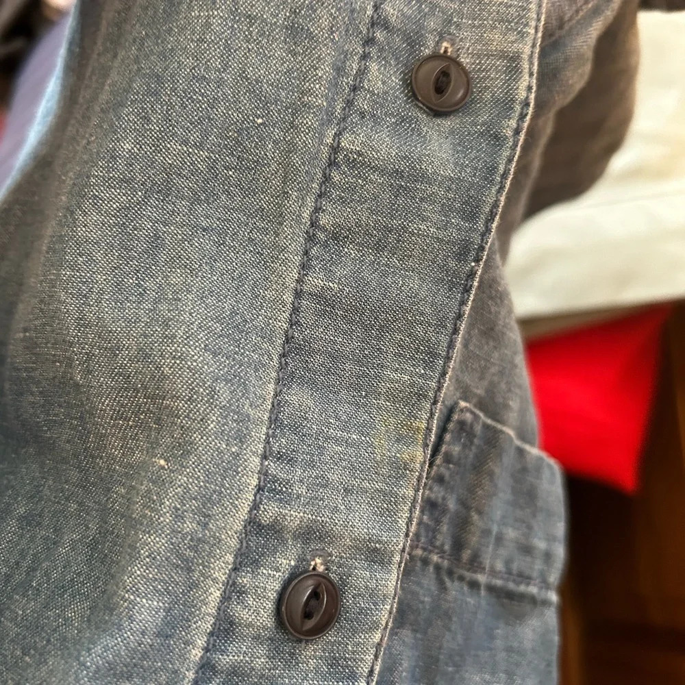 MADEWELL DENIM SLEEVELESS TIE FRONT TOP - Picture 4 of 6